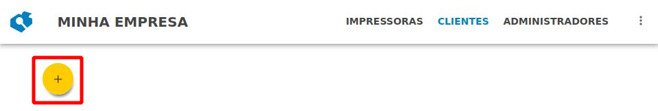 Captura de tela de um botão que permite adicionar novos itens a uma lista.