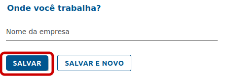 Interface que solicita o nome da empresa.