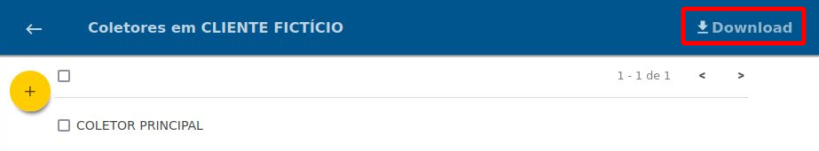Captura de tela da página de colecionador chamando a atenção para o link &ldquo;Download&rdquo; no canto superior direito.