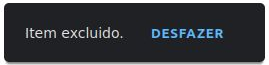 Captura de tela da notificação de desfazer